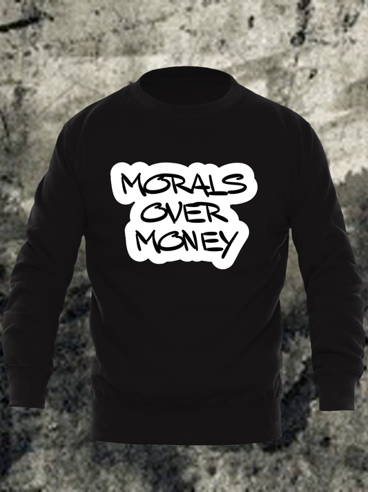 BB "Morals Over Money" Premium-bubble Sweatshirt - Unisex